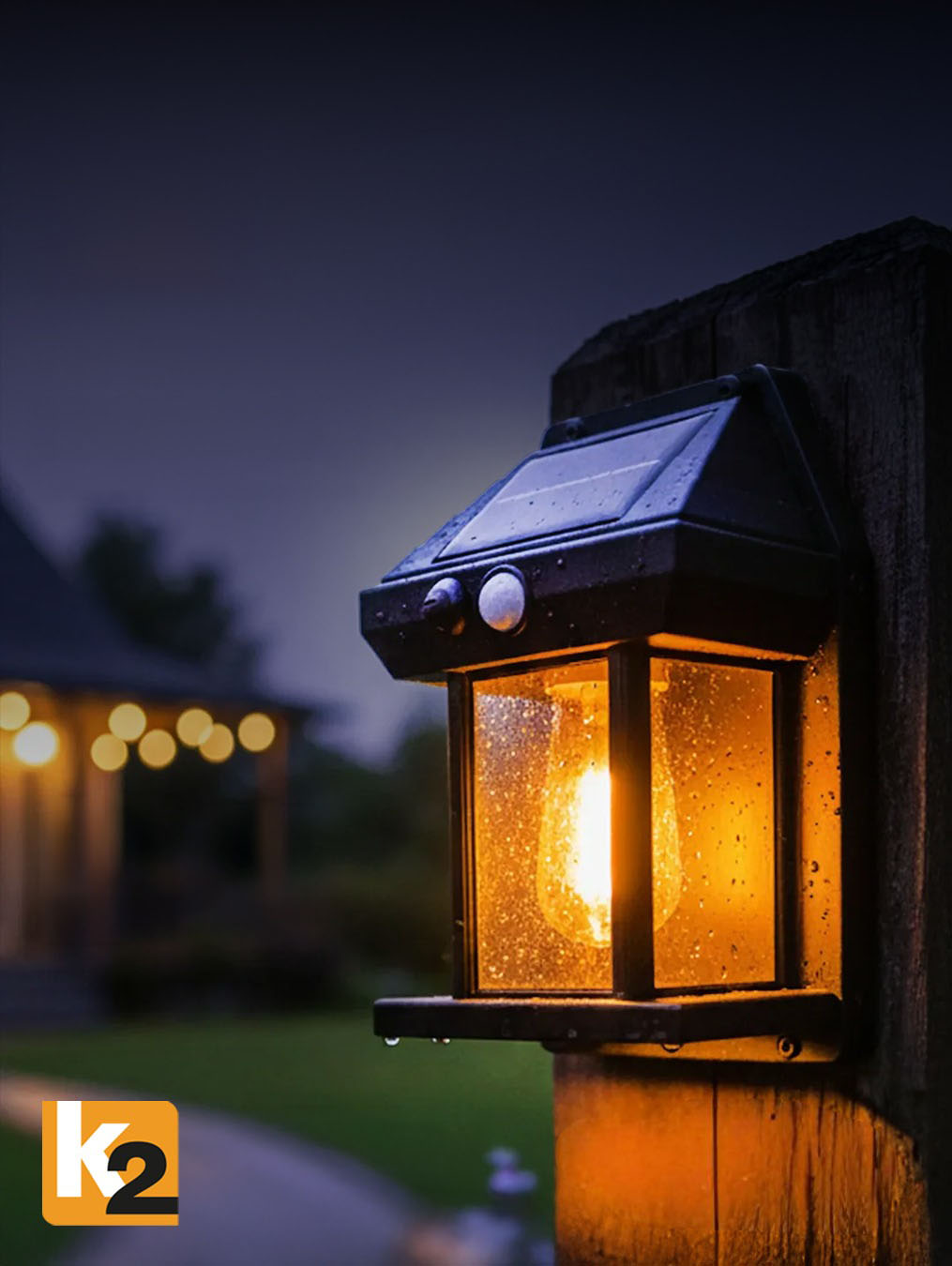 Güneş Enerjili Bahçe Led Ampul Hareket Sensörlü